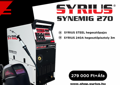 SYRIUS SYNEMIG 270 MIG/MAG fogyóelektródás hegesztőgép