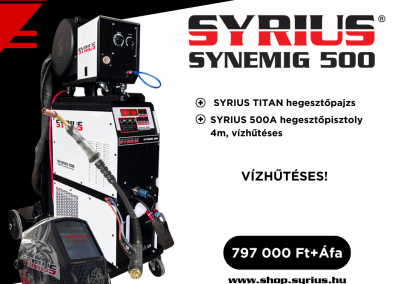 SYRIUS SYNEMIG 500 MIG/MAG fogyóelektródás hegesztőgép